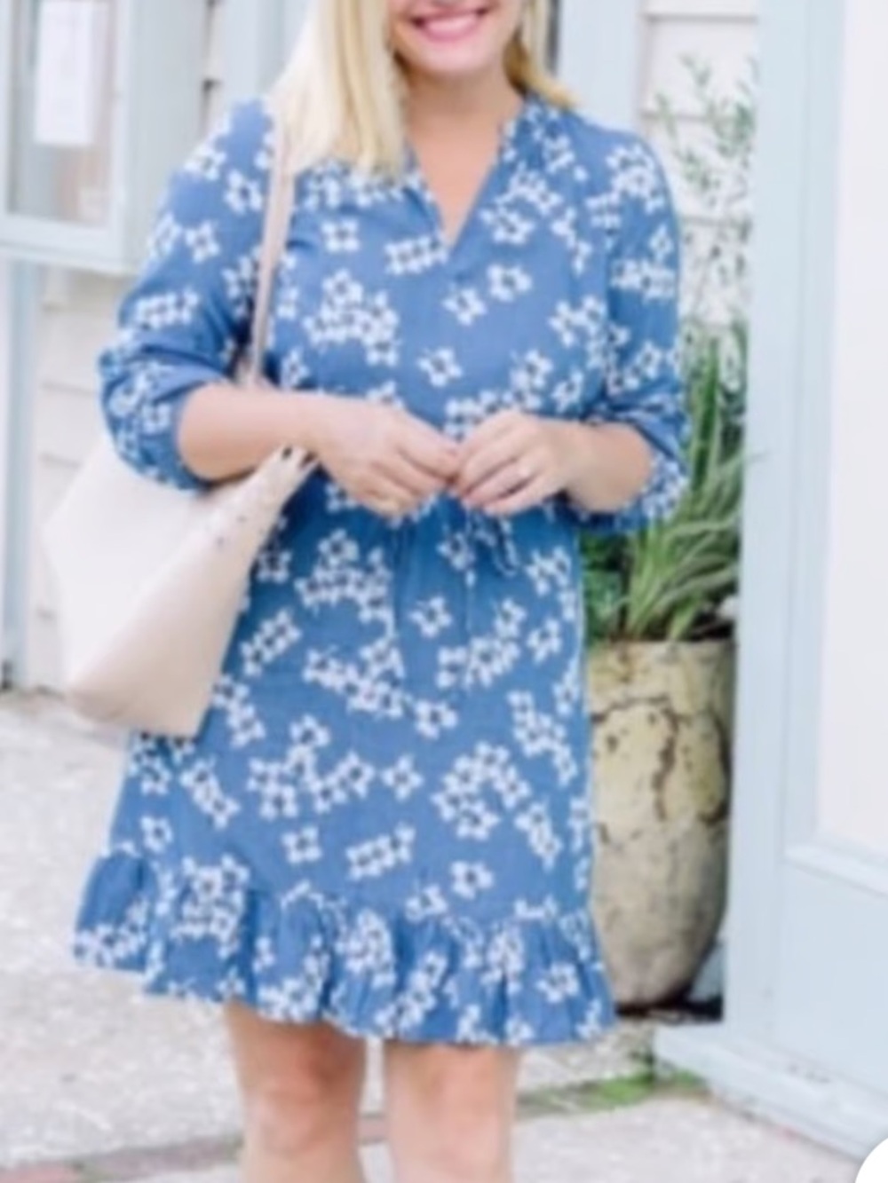 Lightweight Blue Dress— Chambray fabric